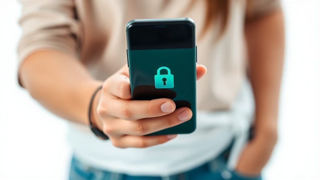 Una persona usando su teléfono con tranquilidad y privacidad